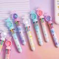 10 Colors Cute Chunky Mermaid Ballpoint Pen Butterfly Rollerball Pen School Office Supply Gift Colorful Refill Stationery Set. 