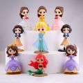 PinShang YNC Disney Princess Figure Cute Figures Collectibles Snow White,Bella,Elsa,Sophia,Ariel Figure Cake Toy Topper Gift. 