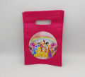 PRINCESS THEME GOODY BAGS PACK OF 10 PRINCESS THEME FABRIC MATERIAL FAVOR BAG. 