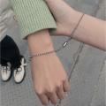 2pcs/Set Magnetic Couples Bracelet for Women Men Minimalist Stainless steel Chain Bracelet for Couples /gift. 