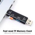 5in1 USB2.0 Type C Micro USB Male Multifunctional All-In-One OTG Memory Card Reader Mini TF Camera SD Card Reader Adapter. 