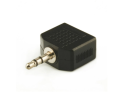 3.5mm Stereo TRS Jack Female to Dual RCA Female Connector Audio Heads, 3.5mm(1/8 Inch) TRS Splitter Adapter to Two RCA AV Interconnect AUX (2 of Pack) (Gold Plated,3.5mm Male to Two Female). 