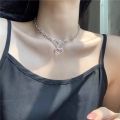 Silver Korean Jewellery Heart Choker Necklace Jewellery For Girls / Women - Korean Jewellery Necklace. 