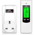 NASHONE Wireless Thermostat RF Plug Digital Temperature Controller with Heating and Cooling Mode. Remote Control-Built in Temperature Sensor. 3680W OPS100N+OTS100N - (White). 