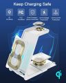 Wireless Charging Stand, GEEKERA 3 in 1 Wireless Charger Dock Station for Apple Watch 7 6 SE 5 4 3 2, Airpods 2/Pro, iPhone 13Pro Max/13 Pro/13/12/12 Pro/12 Pro Max/Qi-Certified Phones White. 