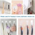 Pack of six Wall Hooks, Adhesive Hooks with Heavy Duty, Washable and Reusable, Waterproof and Oilproof Nailless Hooks Wall Hooks Heavy Duty Seamless Hooks Rotating Sticky Hooks Wall Hanger Hooks Utility Hooks for Kitchen Bathroom. 