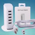30W 5 USB Multi-Port UK Plug Charger Desktop HUB Charging Station Power Adapter. 