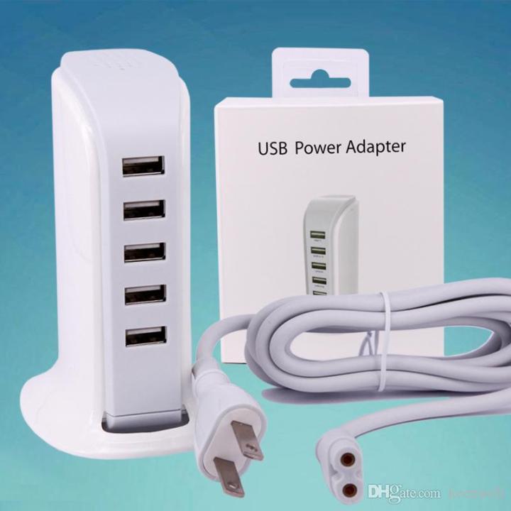 30W 5 USB Multi-Port UK Plug Charger Desktop HUB Charging Station Power Adapter