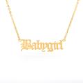Stainless Steel Necklaces For Women Girl Angel Babygirl Princess Pendant Necklaces Gold Color Ketting Babygirl Collar. 