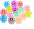 PLASTIC BOBBIN 25*Universal Sewing Machine Metal Bobbins Clear Plastic Bobbin Spool Storage Box. 