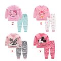 baby girls pajamas fashion sleepwear set 2pcs/set cotton pajamas set with long pants warm pajamas for age 6m-5y. 