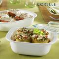 CORELLE® 1.41L Square Baking Dish w/ Glass Lid & Plastic Lid. 