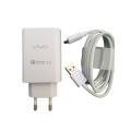Original Vivo Fast Charger + Data Cable - Type-C And Micro-Usb - 30watt Super Fast Vivo Charger - Quick Charge 4.0 - Wall Charger. 