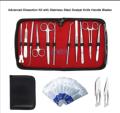 Premium 10 Pcs Advanced Biology Lab Anatomy Medical Student Dissection Dissection Kit Set with Scalpel Knife Handle Scalpel 10 Blades (All in One with Zipper Case) Blades. 