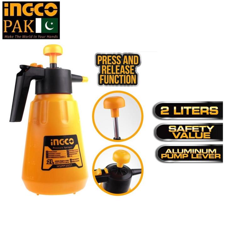 INGCO  Super Select 2 Liters Pressure Sprayer Aluminum Pump Lever 2L HSPP2021