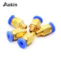 10 Pieces  Parts PC4-M6 Pneumatic Connectors for 4mm OD Tubing M6 6mm Bowden Quick Coupler Straight Fitting Connector. 