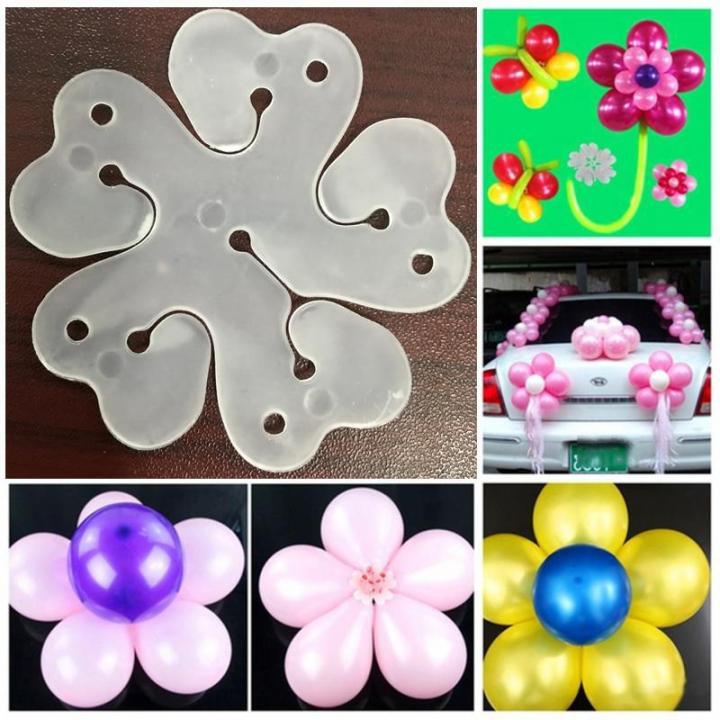 Balloon clips - Pack of 10 flower balloon clips for easy decor at birthday, anniversary, bridal and baby shower, Eids