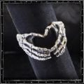 Skeleton Heart Ring for Girls – Adjustable Love Ring. 