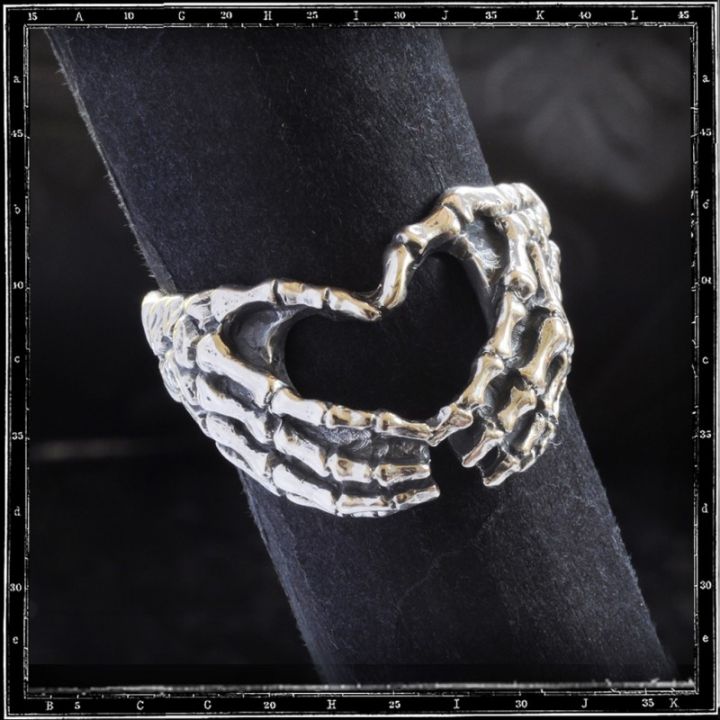 Skeleton Heart Ring for Girls – Adjustable Love Ring