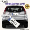 Customized Car Plate and bike Number plate keychain - Islamabad PVC Keychain. 