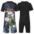 Ben-10  Boys One-piece Swimsuit Set Short Sleeves Cute Ben-10 Cartoon  Printing For 4 To 12 Years Quick Dry. 