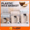 10kg / 7.5Kg / 5Kg Plastic Kitchen Rice Grain Cereal Food Dispenser Storage Box Cases Container Organizer. 