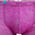 Green Home Men Underwear Low-rise Floral Texture Lace Shorts Panties. 