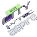 Honda City 2009 Onwards Aspire rear plastic Emblems & sticker 03 PCS. 