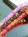 1 Strand Craft Beads | Multicolor Flat Round Tube Beads Strand for Craft & Jewelry Making DIY | Boho Style Loose Beads. 