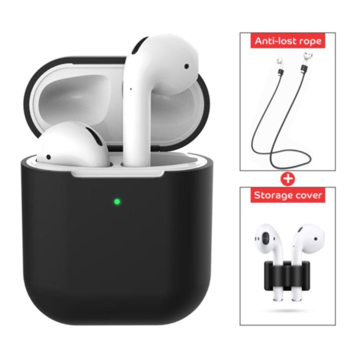 3 pcs/set For Apple AirPods 2 Wireless Charger Protective Silicone Case Cover Accessories