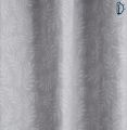 Fancy Leaves Jacquard Lined Curtains  Light Grey Curtain Set with Ring  Pair packed window curtain for room. 