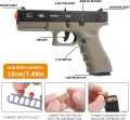 Fully Automatic Rebound,Toy Gun with Jump Ejecting Mag, Soft Bullets & Pull Back Action,Toys Foam Blaster Soft Bullet Play Toy. 