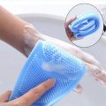 Silicone Back Scrubber Body Cleaning Tools Bath Belt Massage Brush (1 PCS). 