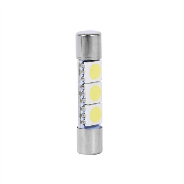 10Pcs 3-SMD 29-30mm 6641 Fuse LED Bulb Vanity Mirror Light Sun Visor L Auto