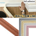 【Footprint】 L-Warm 2.3M X 8Cm 3D Waterproof Foam Wall Stickers Wallpaper Wall Trim Line Skirting Border Living Room Decoration 3D Pattern Sticker Decoration Self Adhesive Waterproof Strip. 