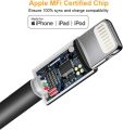 CableCreation Short Lightning Cable 0.5FT [MFi Certified], Braided iPhone Charging Cable Data Sync Cord, Compatible with iPhone 14/13/12/11. 