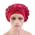 Women Satin Solid Sleeping Hat Night Sleep Cap Hair Care Bonnet Nightcap For Women Men Unisex Cap Bonnet De Nuit Shower Turban. 
