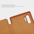 Nillkin for Samsung Galaxy Note 10 Plus Flip Case, Qin Leather Case Flip PU Leather PC Back Cover with Card Slot Phone Bags for Samsung Note 10 +. 