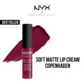 NYX Professional Makeup - Cosmetics Soft Matte Lip Cream Liquid Lipstick Copenhagen. 