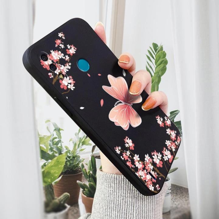 BILI for Itel A56 / A56 Pro Back Cover Pink Butterfly for Boys Girls Multicolor Liquid Silicone Case Soft Square Lens Protection Phone Cases