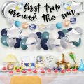 58PCS Solar System Party Balloons Set Space First Trip Around The Sun Decorations Birthday Banner Solar System 1st Birthday Decorations Boy First Trip Around The Sun Cake Topper Galaxy Party Supplies Set. 