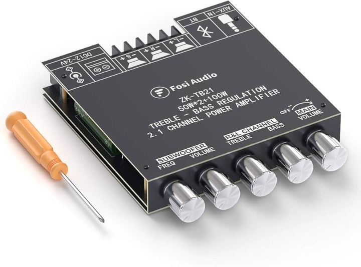ZK-TB21 TPA3116D2 Bluetooth 5.0 Subwoofer audio Amplifier Board 50WX2+100W 2.1