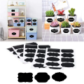 100 Pieces Black PVC Sticker Waterproof Chalkboard Kitchen Spice Label Stickers Home Jars Bottles Tags Blackboard Labels Stickers. 