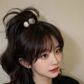 Low ball hair ornament pearl high-end head rope female high-end sense letter hair rope tie hair rubber band scrunchie headdress. 