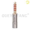 QUEYINFANG Jack 4.4Mm Audio Plug 4.4Mm Gold Plated 5 Poles Balanced Headphone Plug Copper 4.4Mm 5-Pole Connector. 