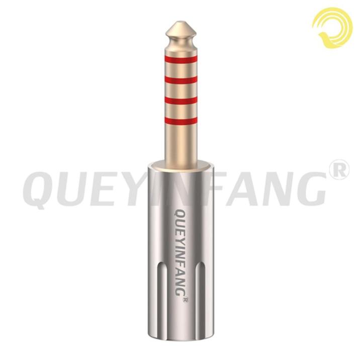 QUEYINFANG Jack 4.4Mm Audio Plug 4.4Mm Gold Plated 5 Poles Balanced Headphone Plug Copper 4.4Mm 5-Pole Connector