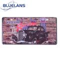 Metal Wall Painting Retro Car Number Metal License Plate Decor. 