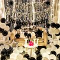 Black And White Happy Birthday Theme Decoration Kit Combo 38pcs. 