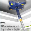SP Dealz Wall Mop | Four Leaf Clover Shaped 360 Degree Rotatable Adjustable Cleaning Mop, Wet and Dry Mop  for Ceilings, Corners, Glass Bonsem. 