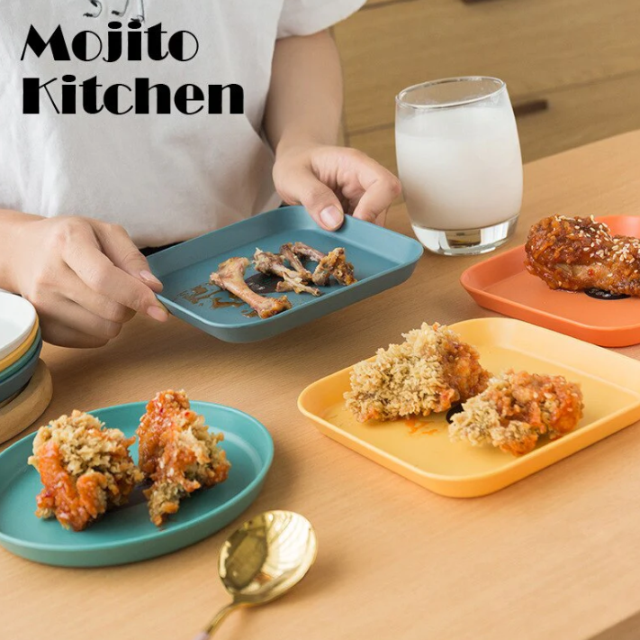 Multifunctional Spit 8 Plates Set Dish Different Shape Household Food